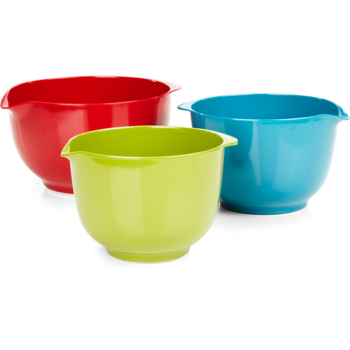 Set of 3 Mixing Bowls, Dishwasher Safe - Walmart.