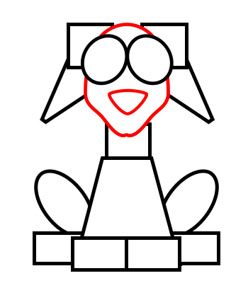Drawing a cartoon dalmatian