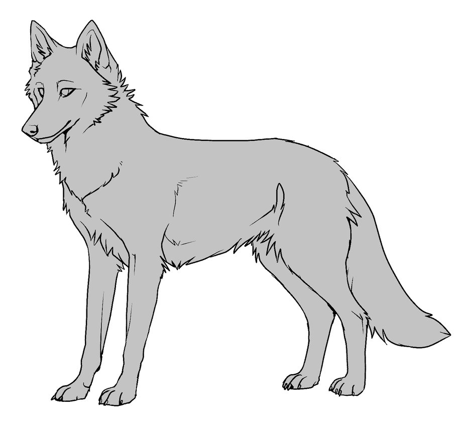 Free dog lineart/template