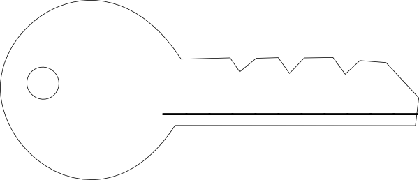 Blank Key clip art - vector clip art online, royalty free & public ...