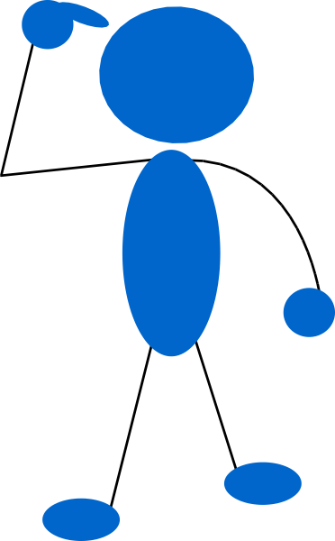 Blueman Thinking clip art - vector clip art online, royalty free ...