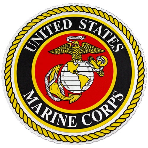 USMC Emblem Embossed Foil Decal | USAMM