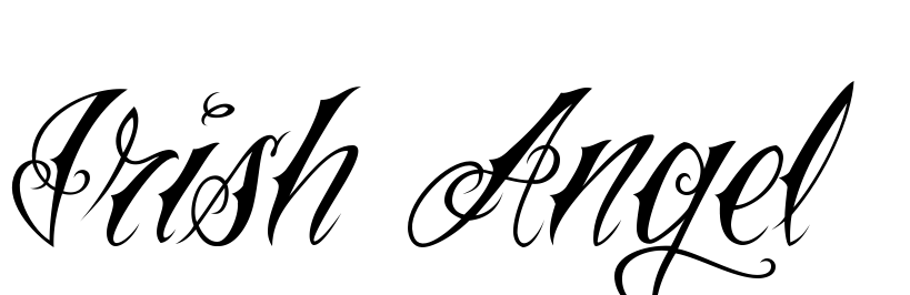Irish Angel Tattoo in Nue Font 144.75