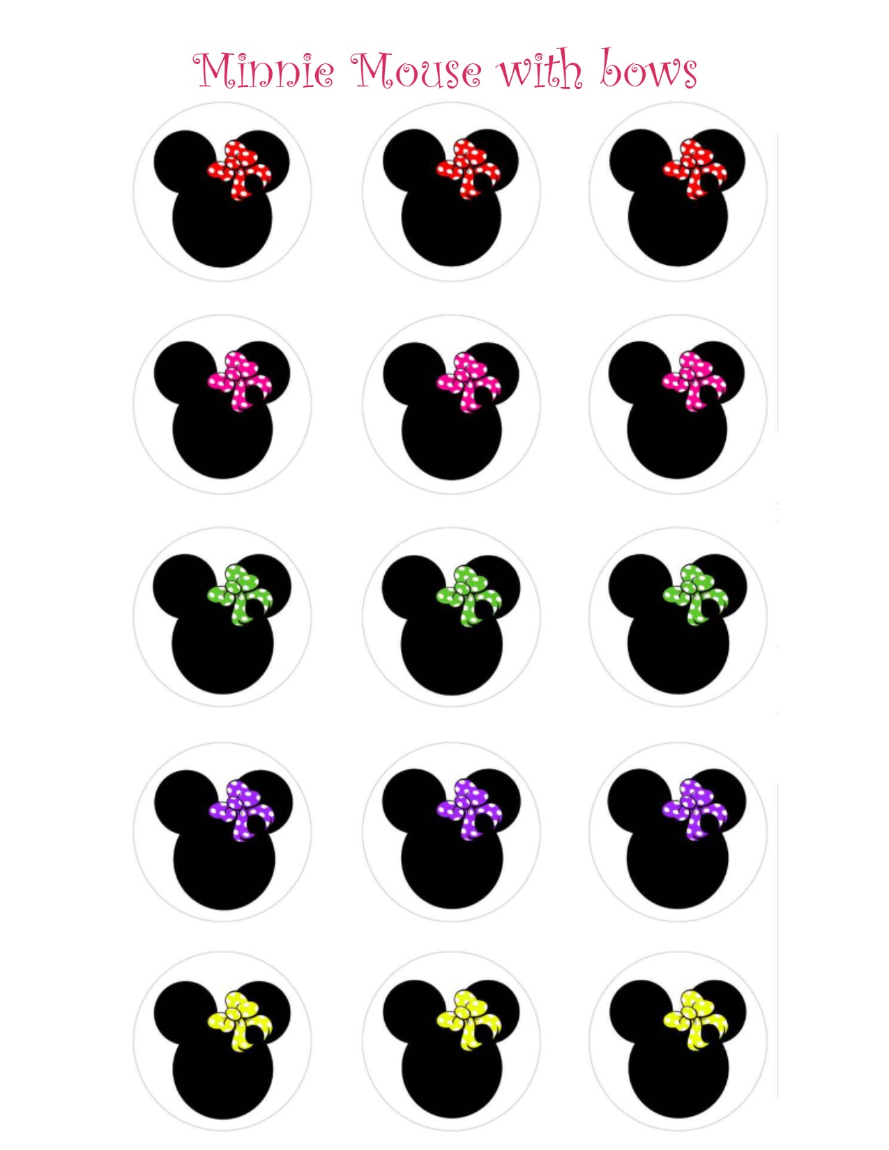 Minnie Mouse With Bows Animal Print And Mickey Tattoo