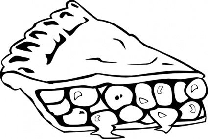 Cherry Pie (b And W) clip art vector, free vector graphics
