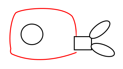 Drawing a cartoon whale