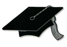 Black Graduation Cap Cutout - Decorations - Amols' Fiesta Party ...