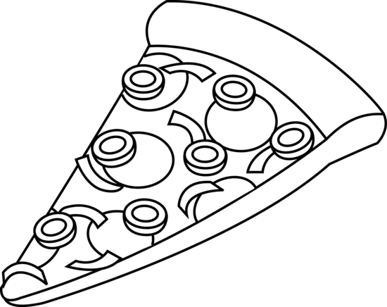 Pizza Clipart Black And White - Free Clipart Images