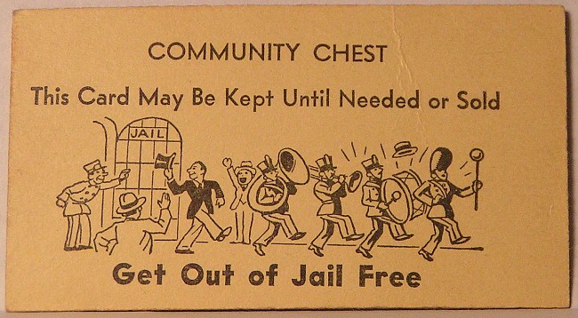 EARLY PARKER BROTHERS MONOPOLY COMMUNITY CHEST CARDS First Illustrations (c.1936-1937) (click photos to enlarge)