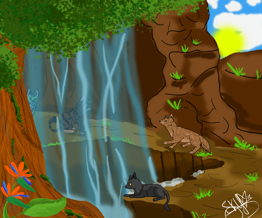 the tribe it has a rushing waterfall that you leap through to get