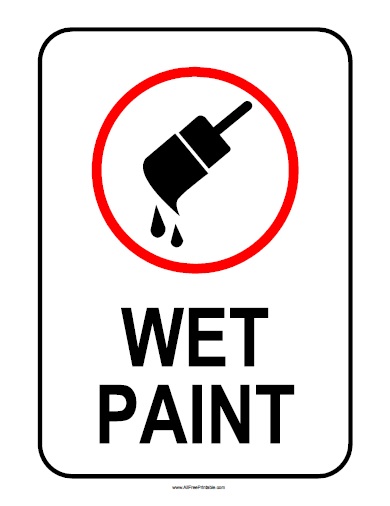 Wet Paint Sign - Free Printable - AllFreePrintable.com