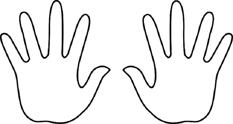 Best Handprint Outline #8308 - Clipartion.com