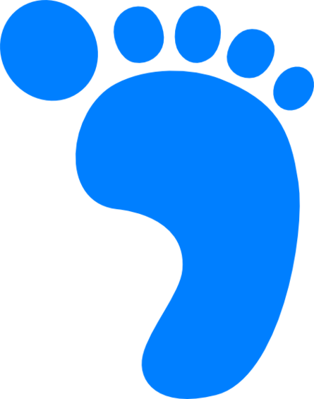 Green baby footprints clipart