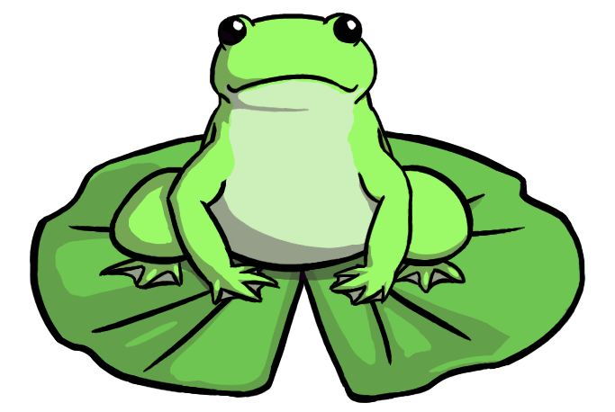 Frog lily pad clipart