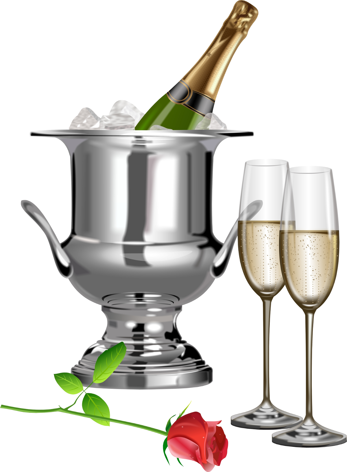 Champagne bottle clip art free
