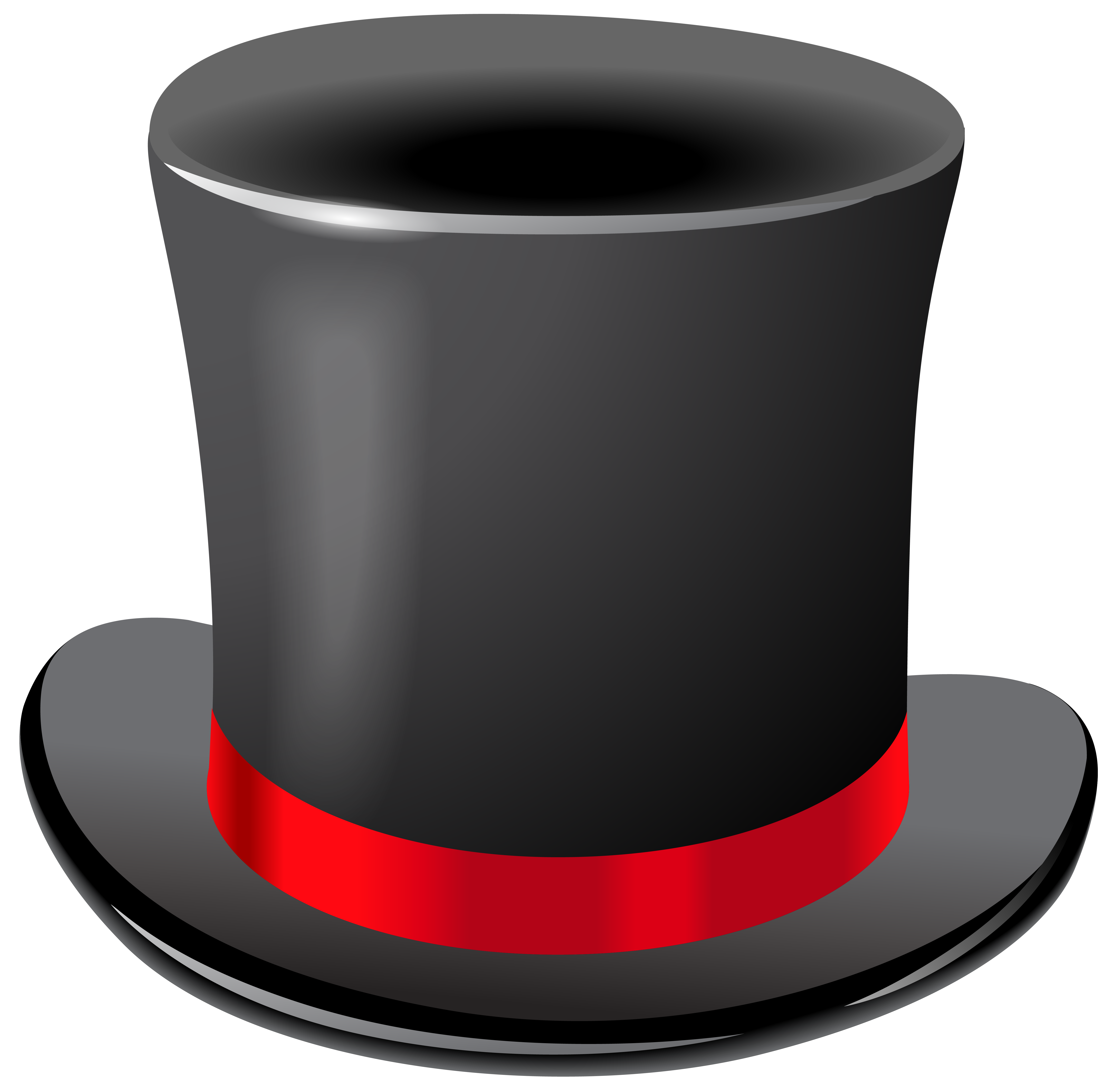 Black Top Hat Transparent PNG Clip Art Image