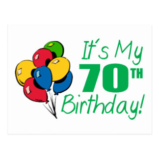 70th Birthday Postcards | Zazzle