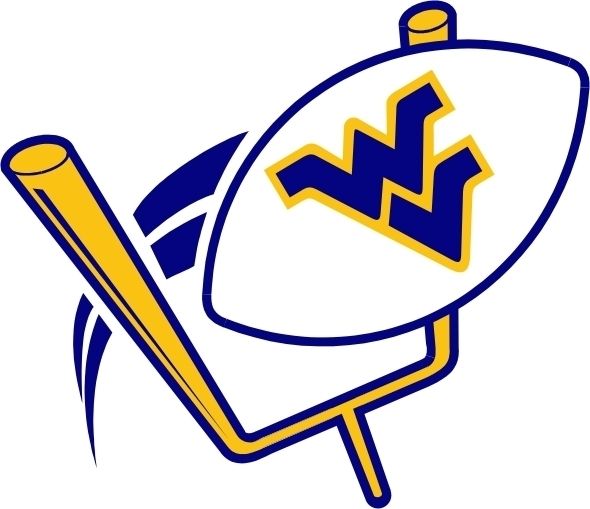Angry football player with field goal clipart