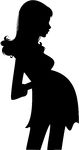 Chic Pregnant Silhouette Clip Art