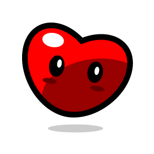 Heart Clipart - Orange Cute Heart March 2013 with Black Background ...