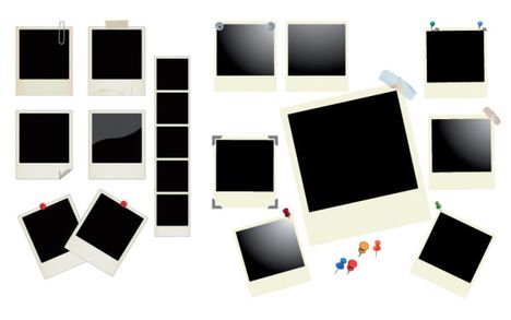 2 Polaroid Frames Vectors with EPS