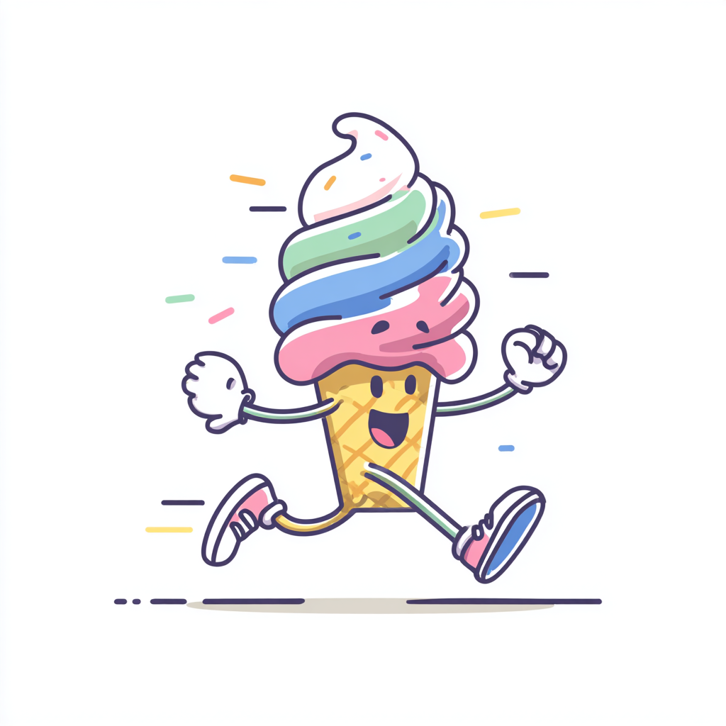 Happy Running Ice Cream