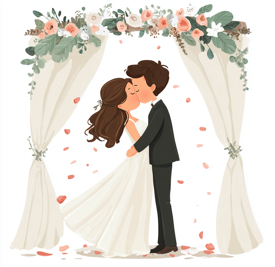 Wedding Arch Kiss