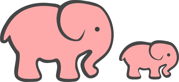 Baby elephant clipart outline - ClipartFox