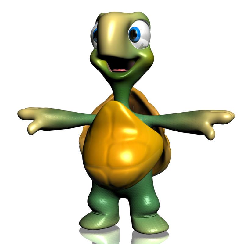 Cartoon Turtle With Glasses