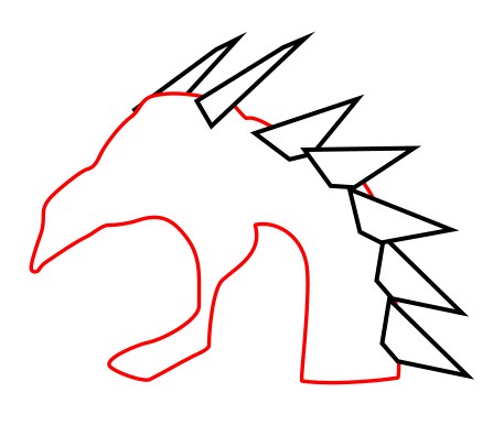 how to draw a dragon, dragon's head