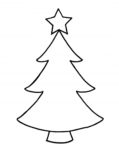 Christmas tree outline clipart
