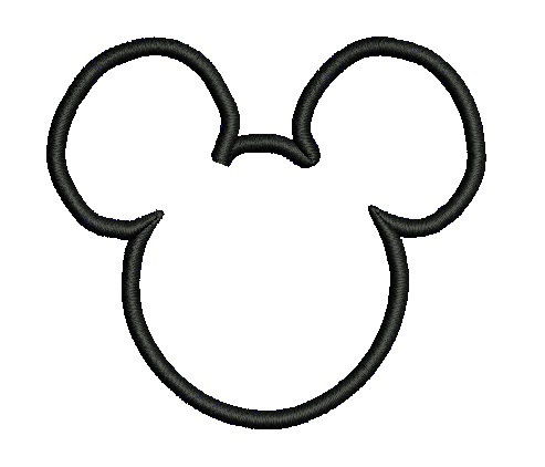 Mickey Mouse Ears Outline