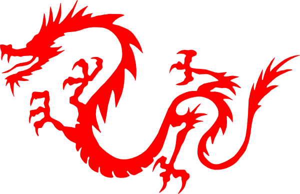 Red chinese dragon clipart