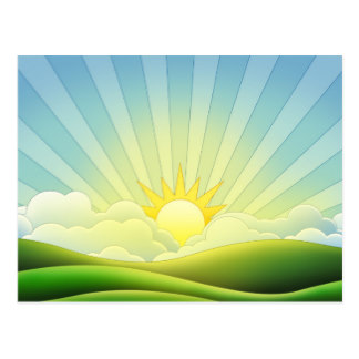 Sunrise Cartoon Cards | Zazzle