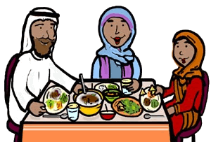 Family Eating Clipart