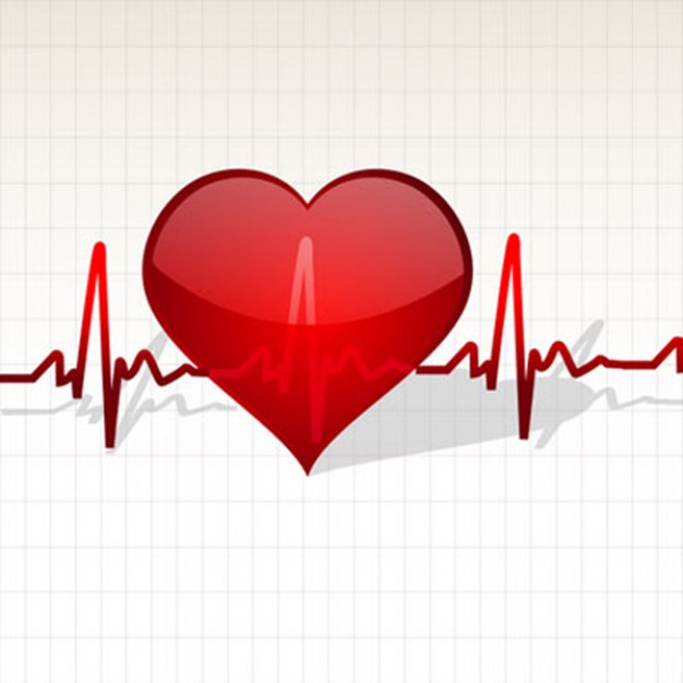Heart with Life Line Vector Vector | Free Download
