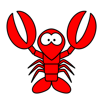 Cartoon lobster clip art