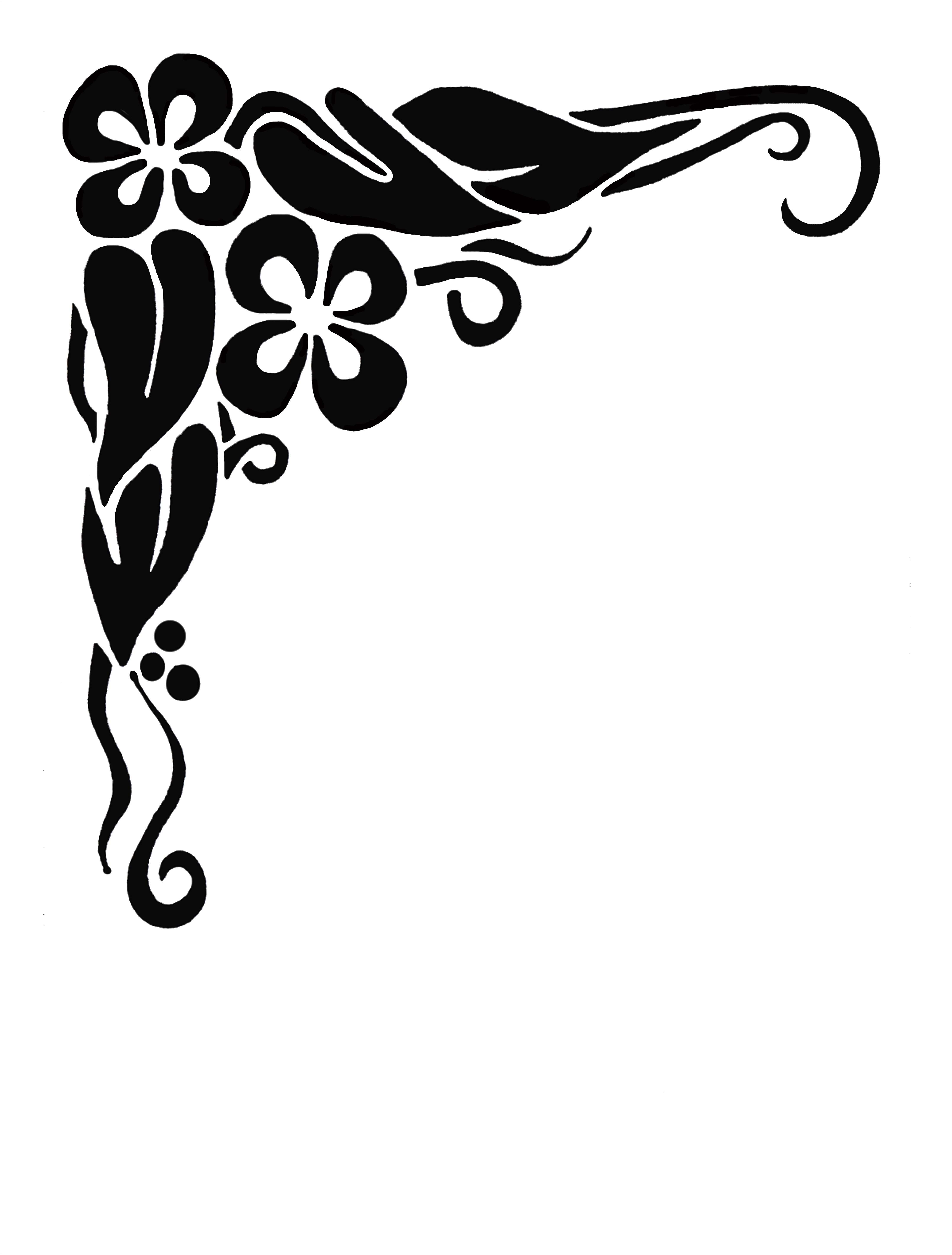 Sweet Poppy Stencil Flower Flourish