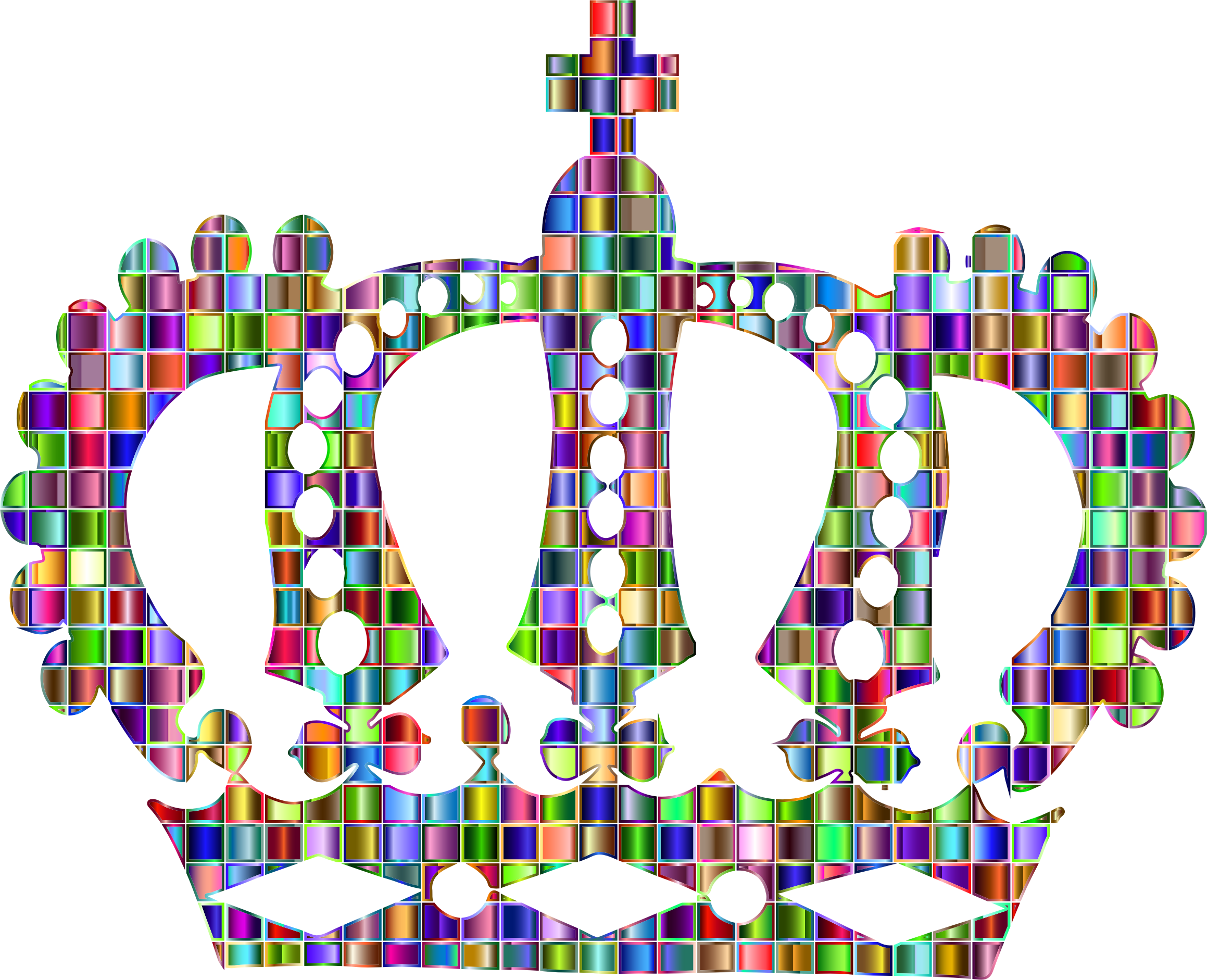 Clipart - Chromatic Mosaic Royal Crown