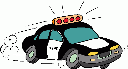 Police car cartoon clipart