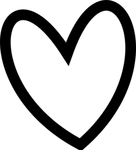 Transparent heart outline clipart