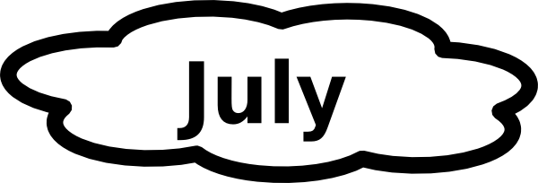 July Calendar Sign Clip Art - vector clip art online ...