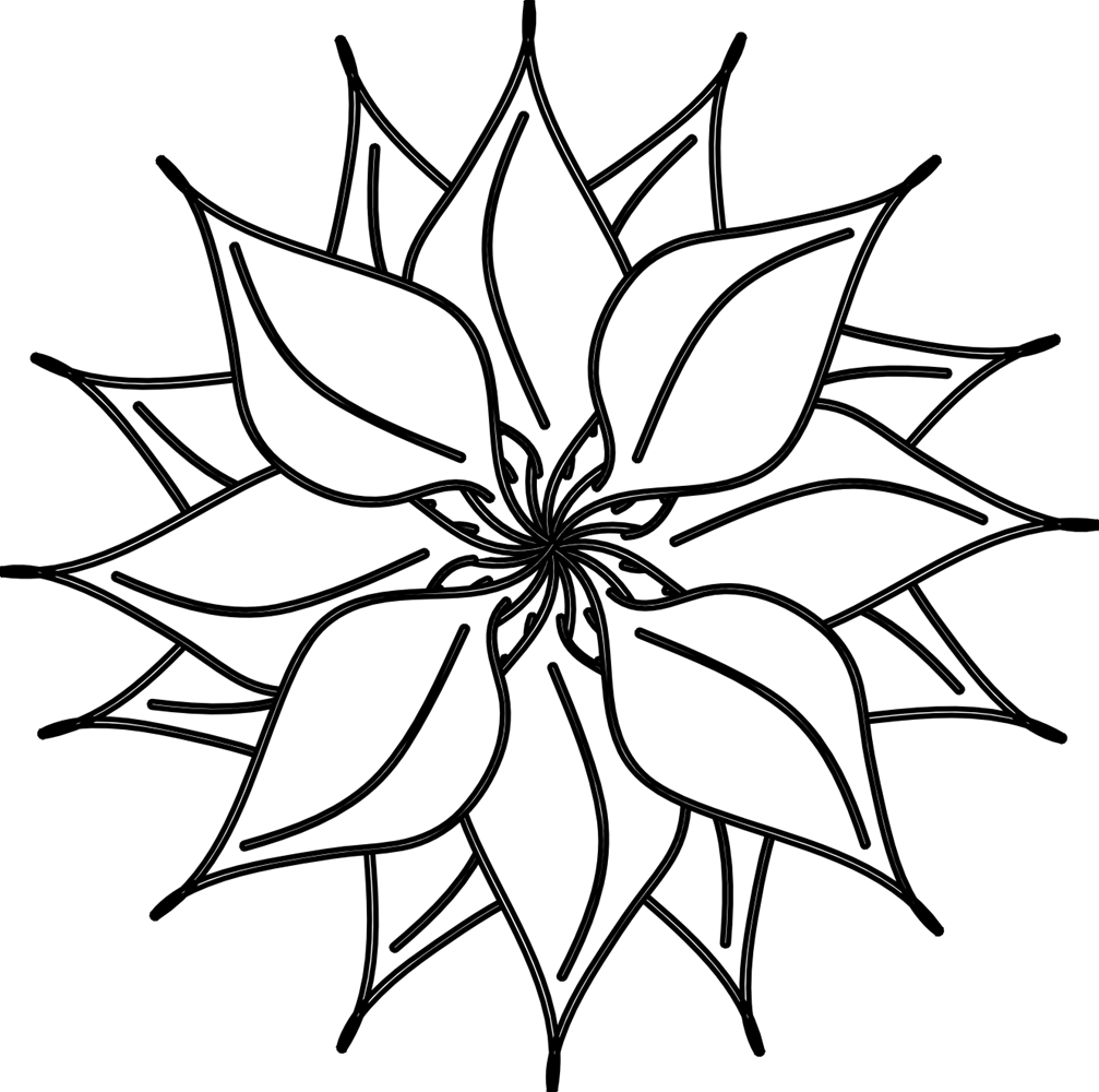 Flower images black and white clipart