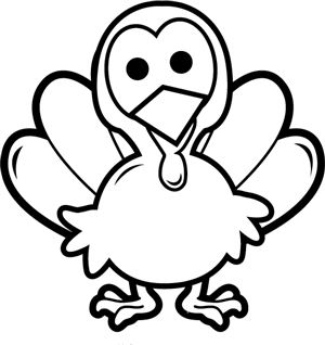 Happy Thanksgiving Turkey Clipart Black And White ...