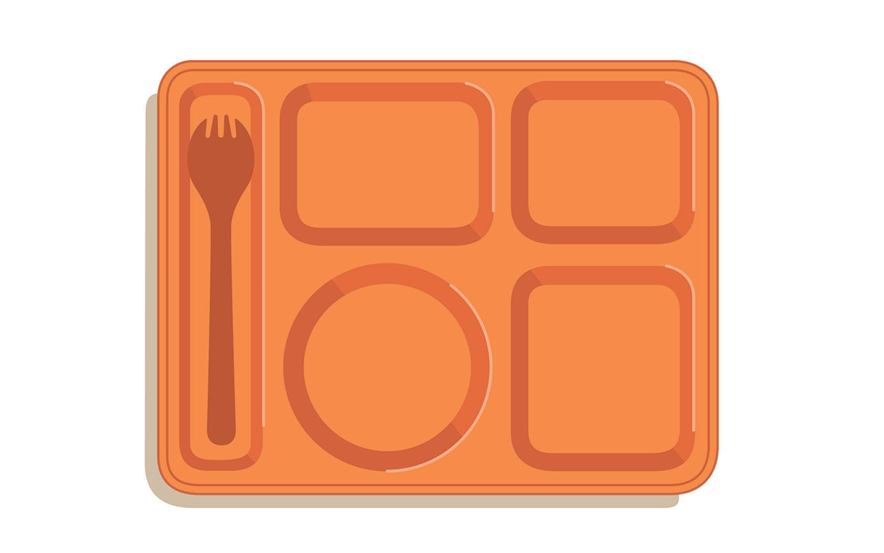 Cafeteria tray clipart