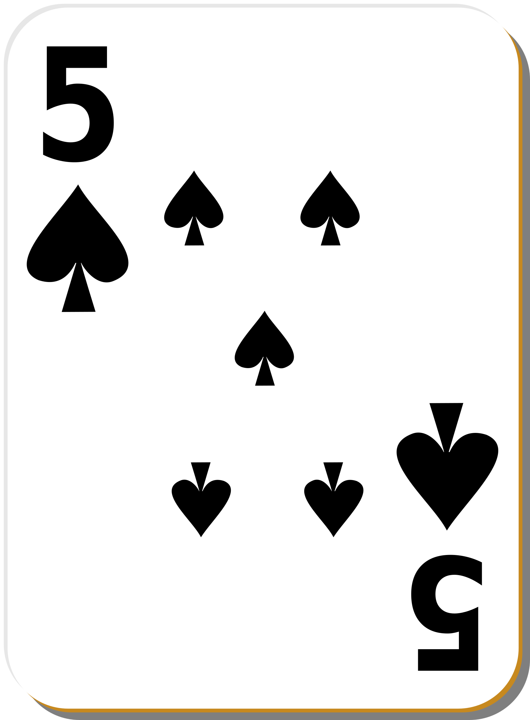 Clip Art Cards 5 Spades Clipart