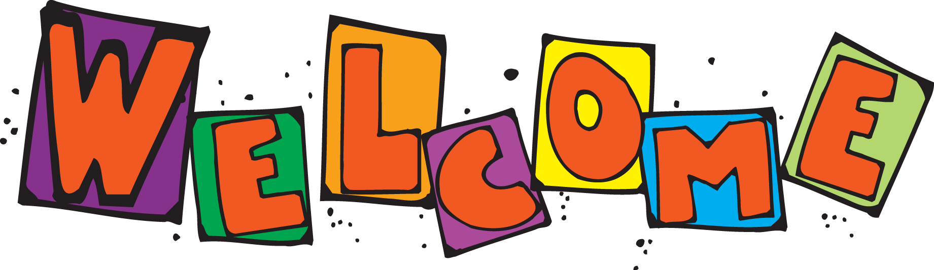 Welcome Sign With Kids Clipart
