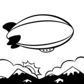 Cartoon blimp clipart