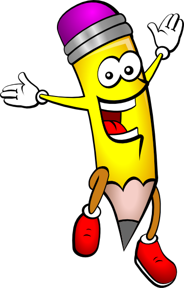 Pencil clipart cartoon