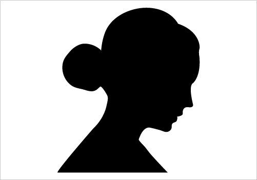 Female Face Silhouette Clipart